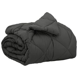 vidaXL Пълно годишно юрганче Антрацит 200 x 135 см Микрофибър