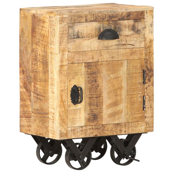 vidaXL Нощно шкафче 40x30x57 см мангово дърво масив