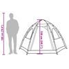 vidaXL Къмпинг палатка кабинна 7 души сиво-оранжев бързо освобождаване