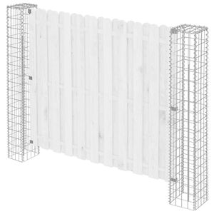 vidaXL Стълб за ограда. 2 pcs Сребрист 20 х 20 х 190 см Метал