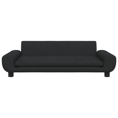 vidaXL Детски диван, черно, 100x54x33 см, кадифе