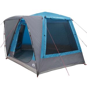 vidaXL Къмпинг наметало Кабина Синьо 420 x 420 x 227 см Полиестер