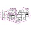vidaXL Комплект дивани за открито 9 pcs Натурален и Бежов
