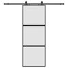 vidaXL Плъзгаща се врата с комплект обков Черно 76x205 cm