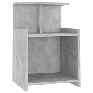 vidaXL Нощно шкафче, бетонно сиво, 40x35x60 см, инженерно дърво