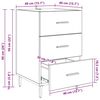 vidaXL Нощен шкаф с чекмедже Дъб 40 x 40 x 66 см Инженерно дърво