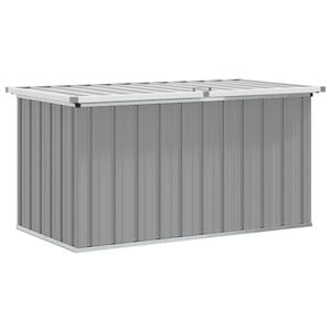 vidaXL Градински сандък за съхранение, сив, 129x67x65 см