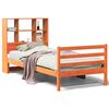 vidaXL Легло с етажерка за книги, без матрак, 75x190 см, дърво масив