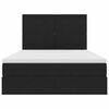 vidaXL Легло с място за съхранение и LED Черно 140 x 190 cm Кадифе