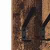vidaXL Стенен закачалка за палта Старо дърво 20 x 1.5 x 100 см