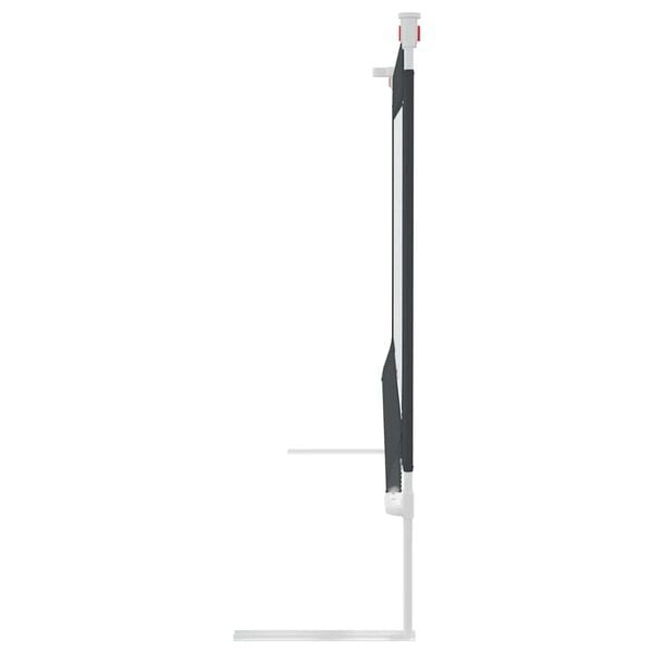 vidaXL Ограничител за бебешко легло, тъмносив, 180x25 см, плат