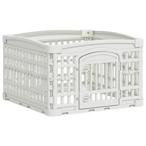 vidaXL Игрална оградка за кучета с 4 панели 60 x 60 x 38 cm Пластмаса
