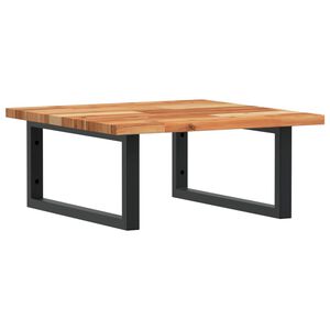 vidaXL Стенен рафт за мивка, стомана и масивно дърво акация