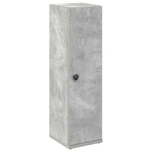 vidaXL Шкаф за баня с държач за ролки, бетонно сив, 20,5x22x72 см