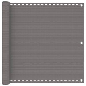 vidaXL Балконен екран Правоъгълна 75 x 300 cm HDPE и алуминий