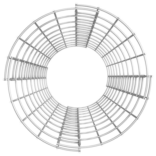 vidaXL Кръгъл габионен стълб, поцинкована стомана, Ø30x100 см
