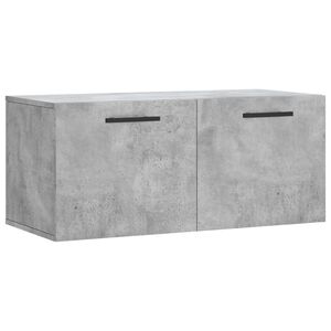 vidaXL Стенен шкаф, бетонно сив, 80x36,5x35 см, инженерно дърво