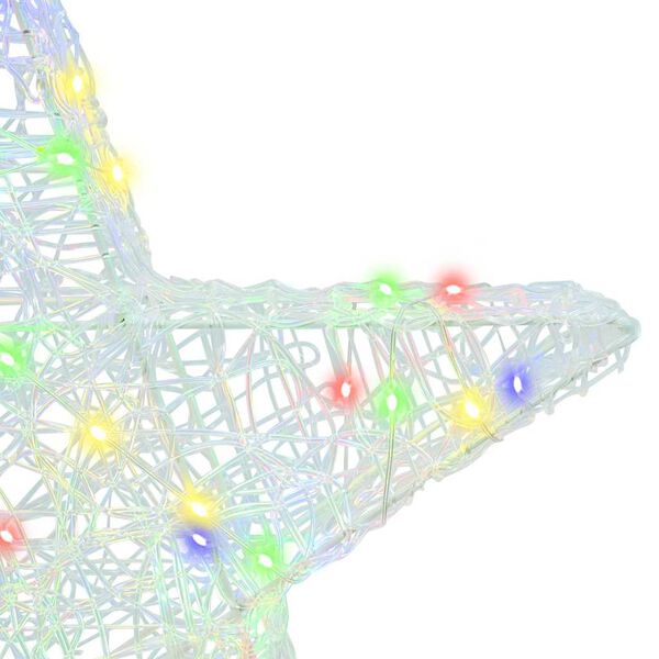 vidaXL 3D звезда Многоцветен 55 x 53.5 x 10 см Акрил