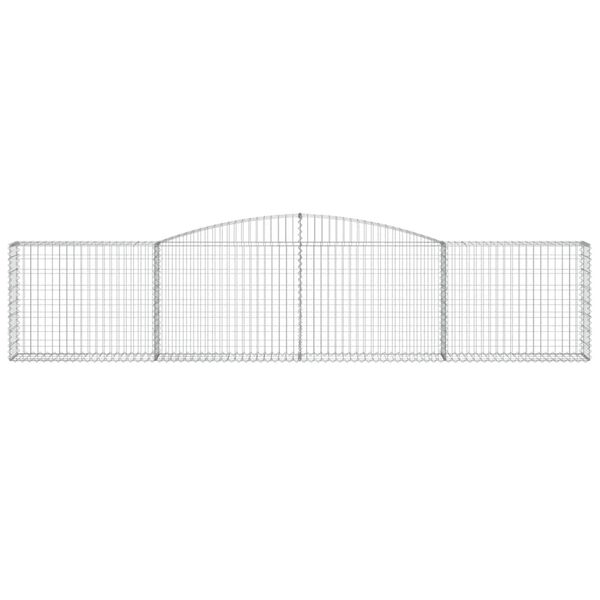 vidaXL Габионни кошници арка 9 бр 400x30x80/100 см поцинковано желязо