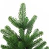vidaXL Изкуствена осветена коледна елха с топки 180 см зелена