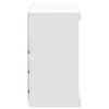 vidaXL Сайдборд с LED светлини, бял, 81x37x67 см