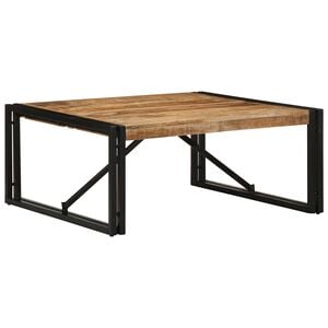 vidaXL Масичка за кафе 80x80x35 cm Масивна груба дървесина Манго