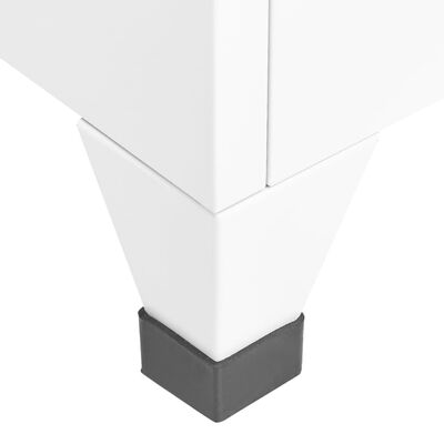 vidaXL Заключващ се шкаф, бял, 38x40x180 см, стомана