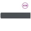 vidaXL Ограда за трева 10 бр. 20 x 103 cm Стомана Антрацит