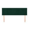 vidaXL Табла за легло, тъмнозелена, 144x5x78/88 см, кадифе