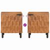 vidaXL Нощен шкаф Кафяво 40 x 33 x 46 см Солидно мангово дърво