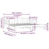 vidaXL Разтегателна кушетка, бяла, борово дърво масив, 2x(80x200) см