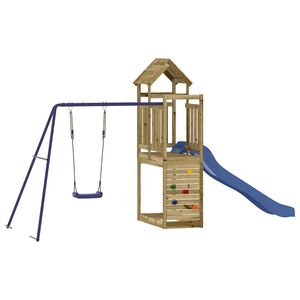 vidaXL Комбинирано детско съоръжение за игра, импрегниран бор