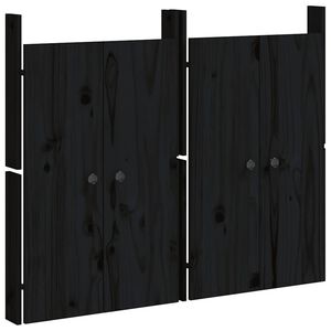 vidaXL Кухненски вратички за открито MEPPEL 2 бр черни 50x9x82 см бор масив