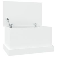 vidaXL Кутия за съхранение, бяла, 50x30x28 см, инженерна дървесина