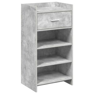 vidaXL Шкаф за обувки Бетонно сиво 48 x 36 x 92 см Инженерна дървесина