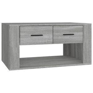 vidaXL Кафе маса, сив сонома, 80x50x40 см, инженерно дърво