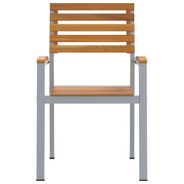 vidaXL Градински стол 2 pcs Кафяво 56 х 57 х 87 см