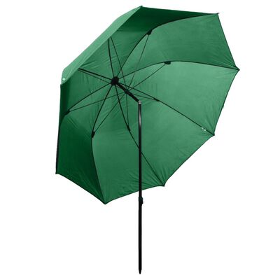 vidaXL чадър за риболов 300х240 см, зелен цвят