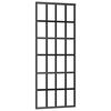 vidaXL Плъзгаща се врата с обков черна 76x205 см ESG стъкло