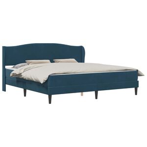 vidaXL Рамка за легло с таблото Синьо 200 x 200 cm Кадифе