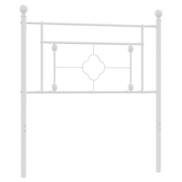 vidaXL Метална резервна табла за легло, бяла, 90 см