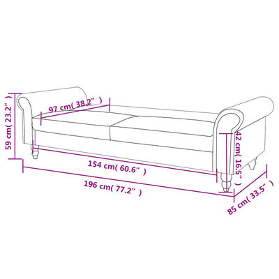 vidaXL Разгъваем 2-местен диван с подлакътници, изкуствен велур, кафяв