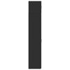 vidaXL Тесен шкаф за съхранение черен 30x42,5x225 см инженерно дърво