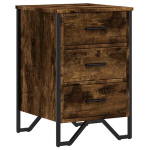 vidaXL Нощно шкафче, опушен дъб, 40x41x60 см, инженерно дърво