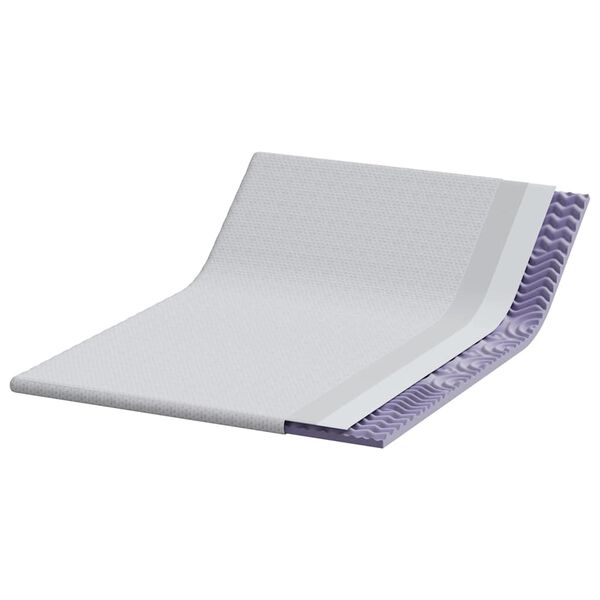 vidaXL Топер за матрак Бяло 140 x 190 cm Жакардова тъкан