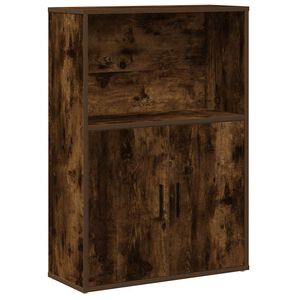 vidaXL Библиотека, опушен дъб, 60x24x85 см, инженерно дърво