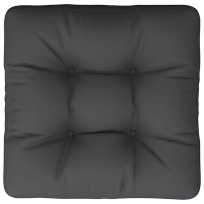 vidaXL Палетна възглавница, черна, 60x60x12 см, текстил