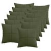 vidaXL Калъфка за възглавница 12 pcs ALMELO Зелено 45 x 45 cm кордурой
