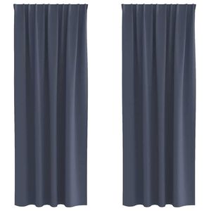 vidaXL Завеси за затъмняване с пръстени 2 pcs Антрацит 245 x 140 см