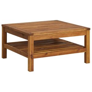 vidaXL Маса за кафе, 65x65x35 см, акациево дърво масив